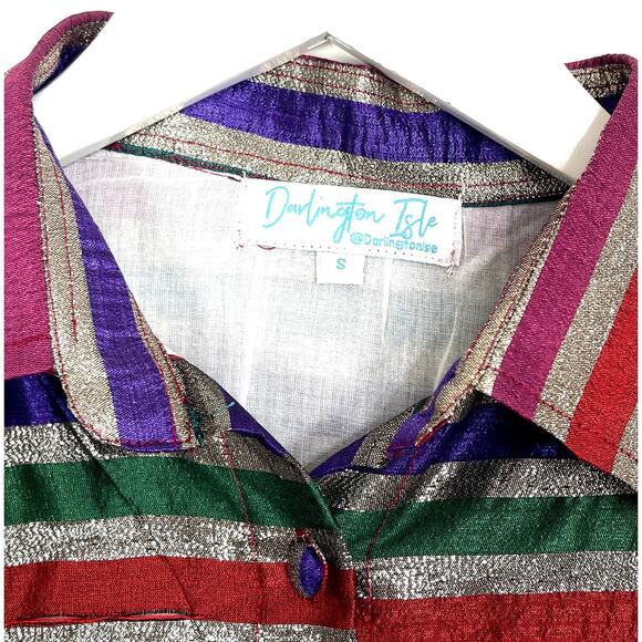 Darlington Isle Metallic Striped Dress - Picture 4 of 8